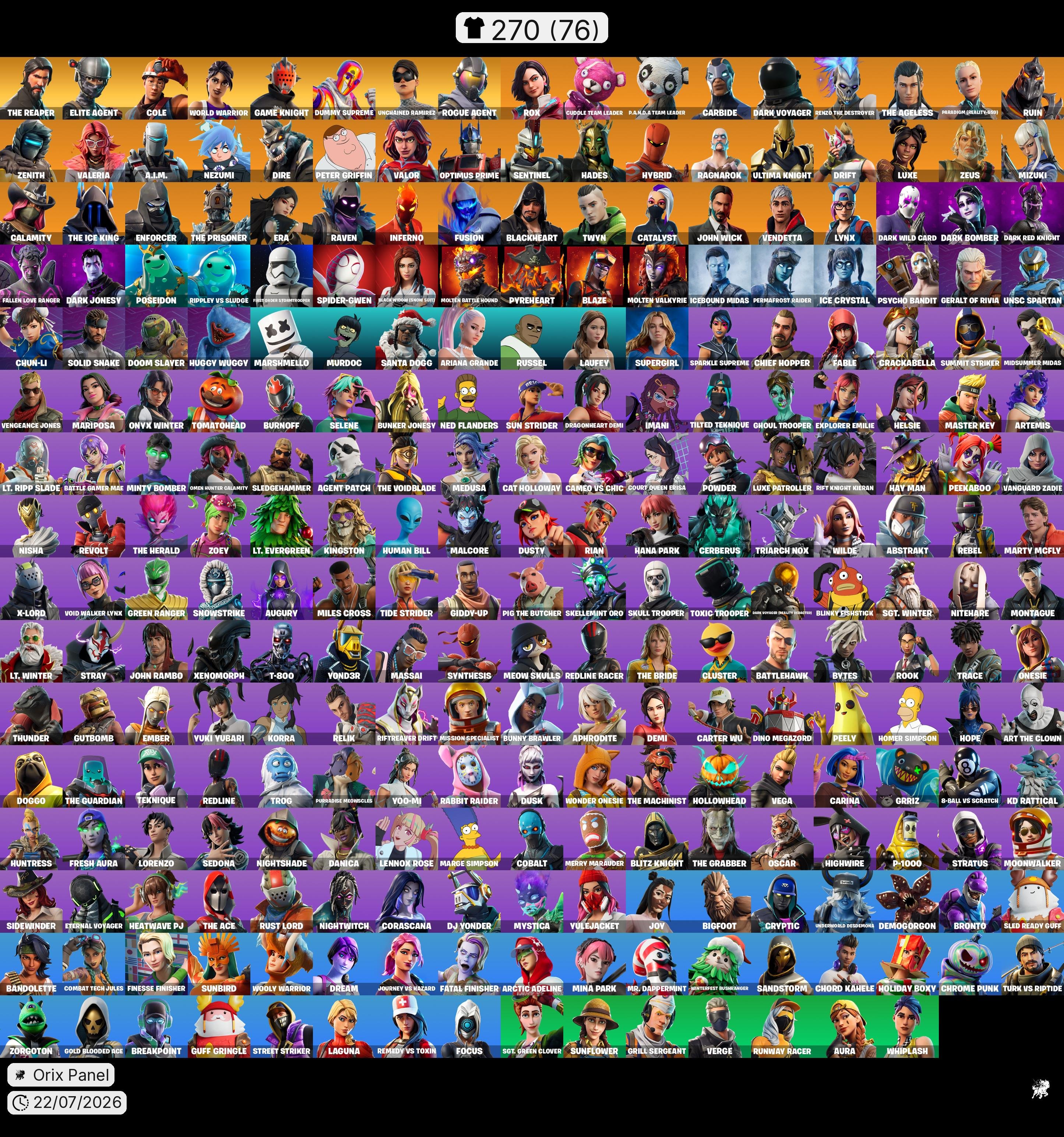 279 skins | Wonder | The Reaper | Elite Agent | Dummy Supreme | Unchained Ramires, Sale, skins 279