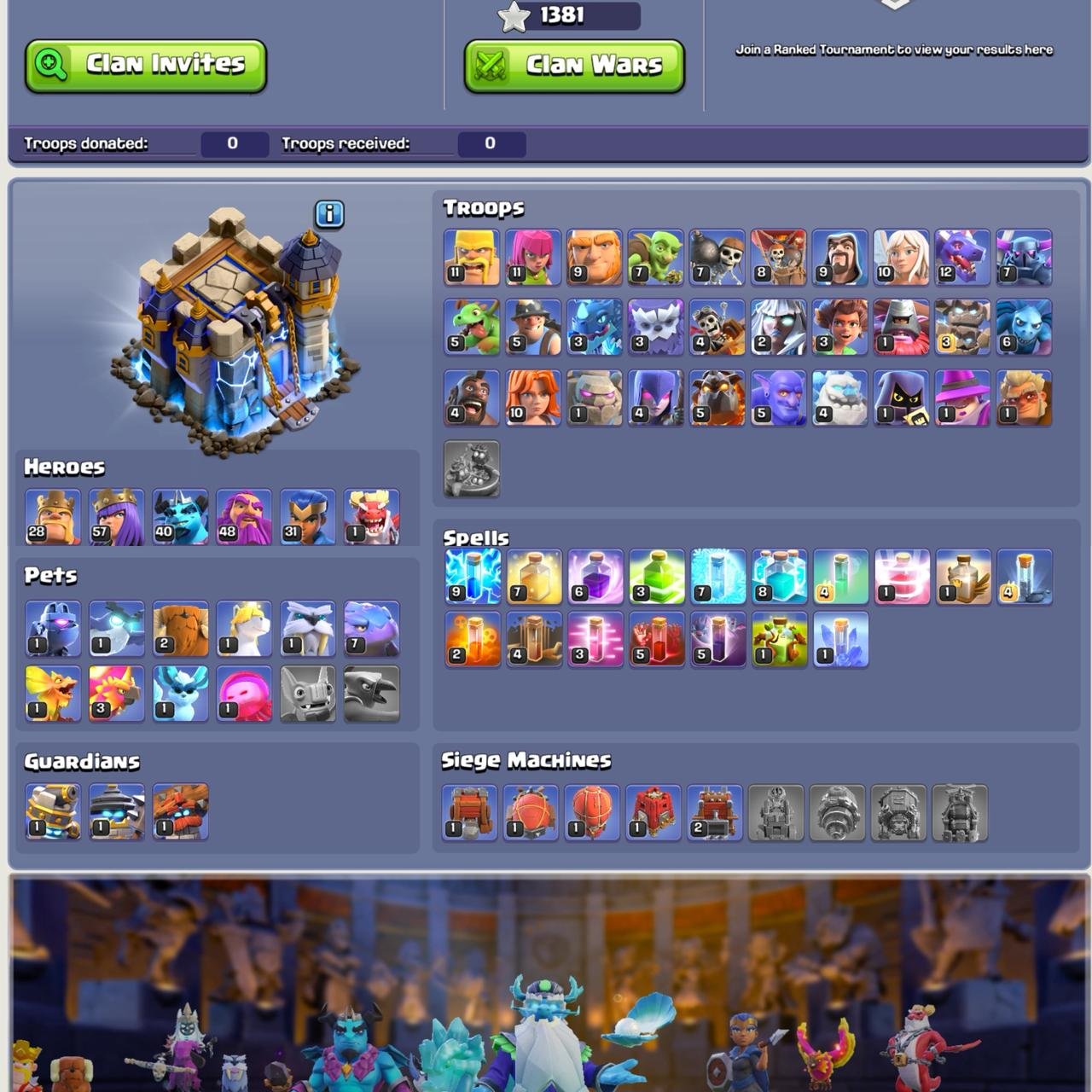 Th 18 Best Donation Id ✦ Decorated Obstacles ✦ Everything Unlocked ✦ 1622 Cwl Medals, 18 TH Main Village, 1 TH Builder