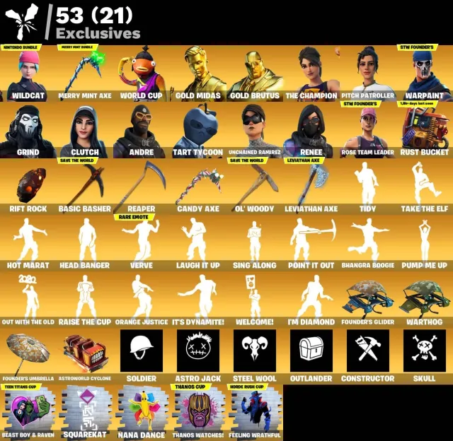 Main Fortnite Account for sale, Sale, skins 399