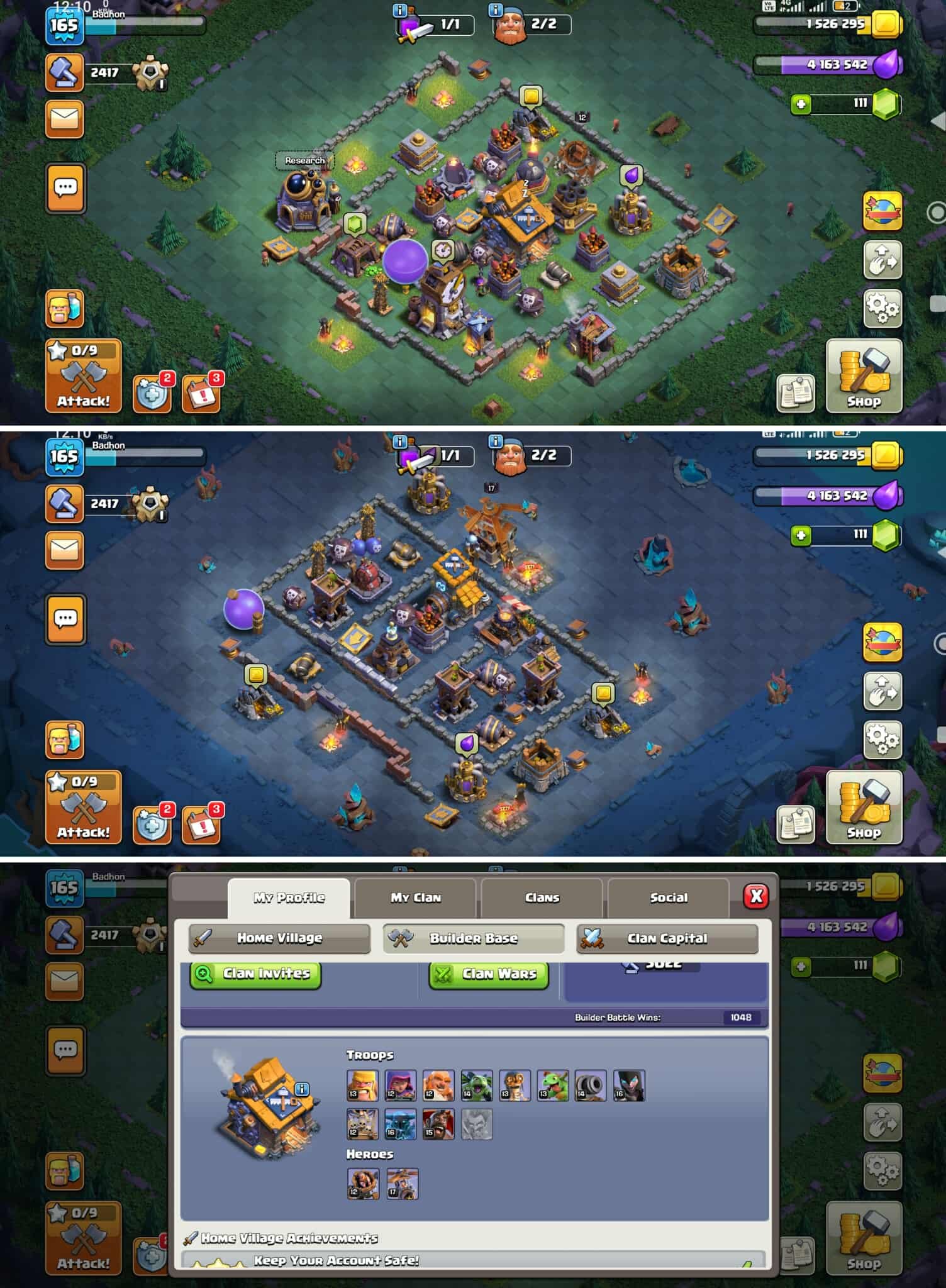 TH 17 Max~Heros-51/60/25/11~Clash-A-Rama Scenary~All Equipment~Connect To Buyer Mail~Fast Delivery, 17 TH Main Village