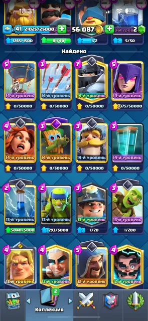 ✅✅✅Top account 7.5k trophies 6 cards level 14 4 evolutions✅✅✅, 20 arena, 41 level, 7500 trophies, 116 cards, 18 leg, No