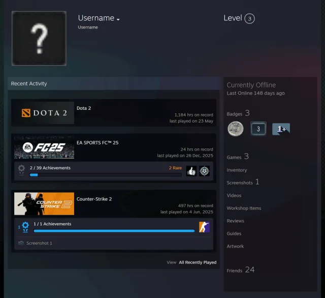 CS2 Prime💎497h DOTA 2 1300+MMR Premier Medal, Season 1, Sale, Empty Inventory, Has PRIME
