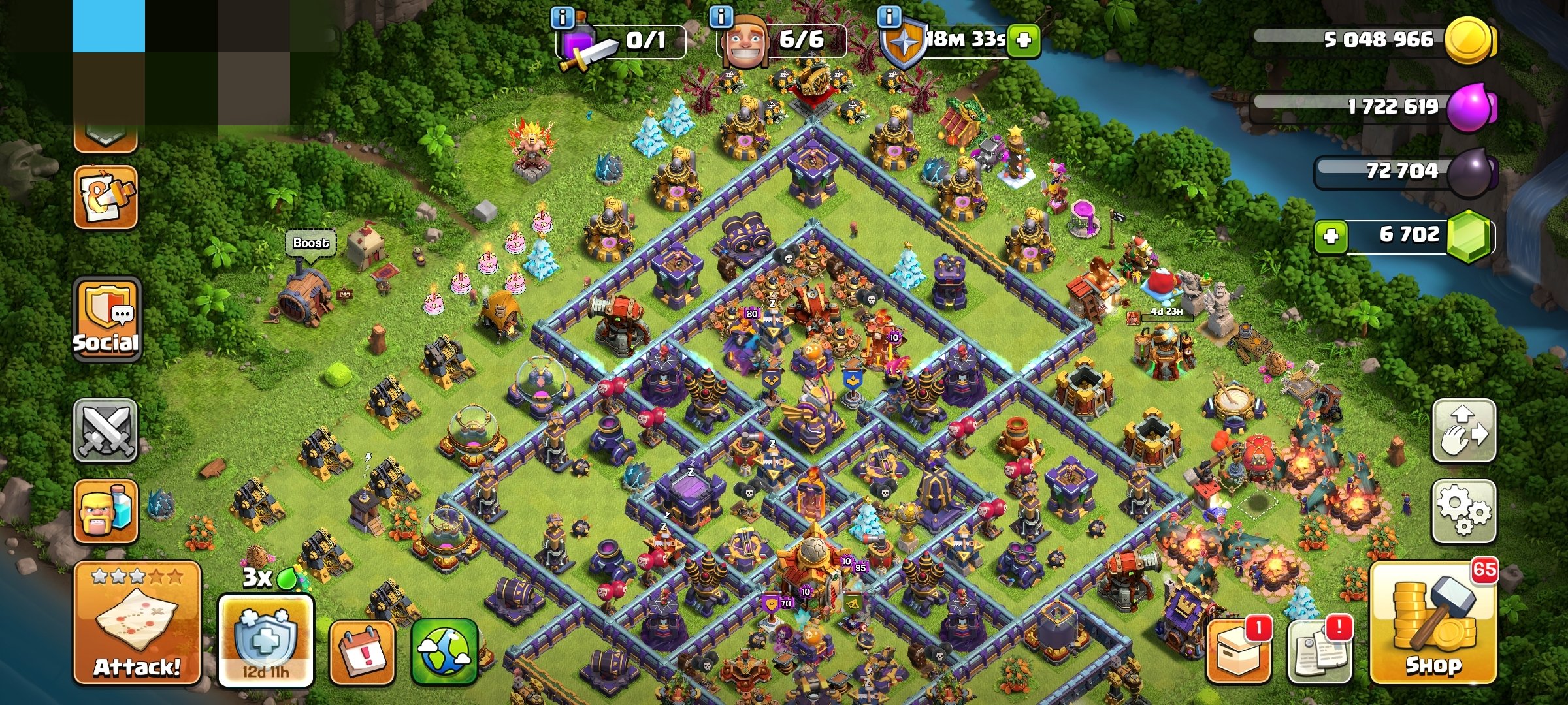 Clash of clans account for sale, 16 TH Main Village, 9 TH Builder