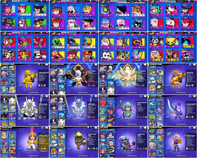 45 GOOD BUFFIES + 68000 CUPS + 47 MAX POWERS + 44 HYPERCHARGE + NICE SKINS, trophies 68300, brawlers 104, primes 39
