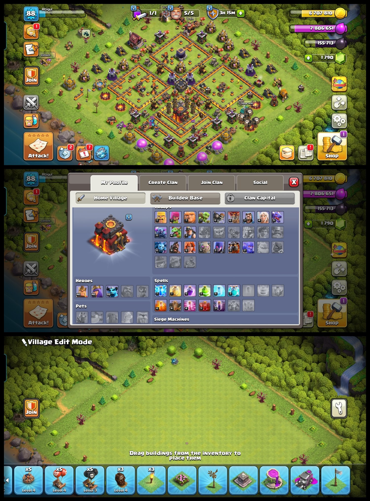 🏰 TH10 ✦100% MAX ✦ [GG &amp; FA] - 3x EPIC EQ ✦ Old Obstacles ✦ Clash-A-Rama Scenery ✦ No.491