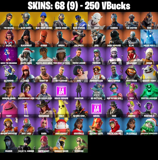 [PC/XBOX] 68 skins | The Reaper | Elite Agent | Blue Team Leader | Rogue Agent | 250 VB, Sale, skins 68