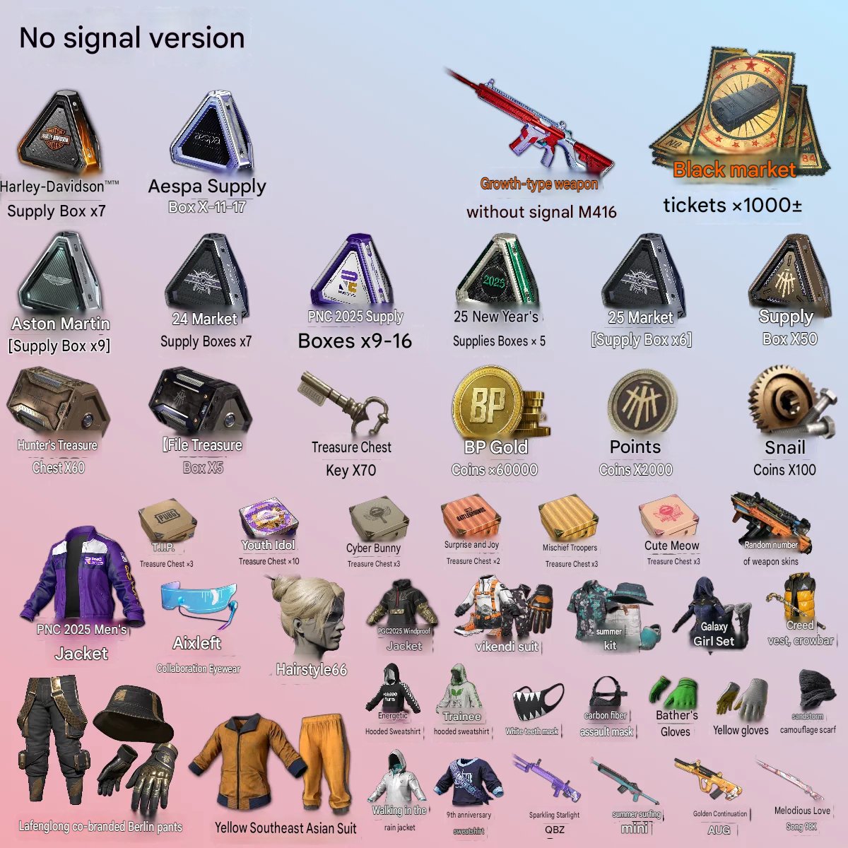🔫 X3 AUG NEON DREAM | 👷 XINGHUN + VIKENDI GLASS + TWITCH JACKET 1&2, No BATTLEGROUNDS Plus