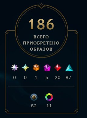 league of legends x VALaccount all champs 186 skins 244 lvl ru region plat, Sale, level 244, champions 173, skins 186, Platinum