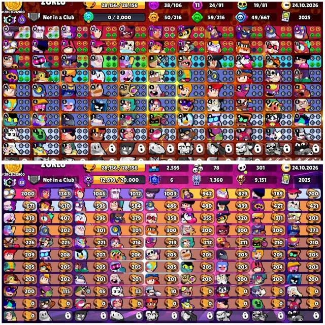 🎟️4 BP+🔱NEW MASTER 9151 MMR🌀SECOND PRIME CARL🏛️PLUTO MORTIS🎭183 SKINS🏆28.1k⚔️24-11LVL👤91/108🦖2025, 28156 trophies, 91 brawlers, 6 primes