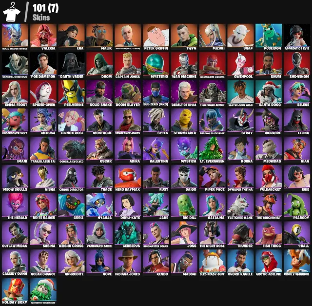 101 SKINS // PETER GRIFFIN // GWEN // AND MORE // PC-PSN-XBOX, Sale, skins 101