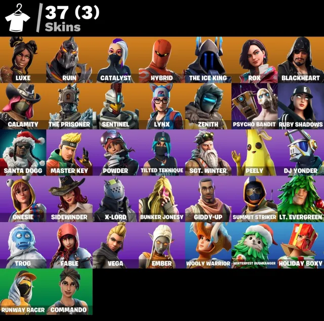 ❤️🔥[PC] 37 Скинів | Льодовий Король 👑 | Чорне Серце 🏴☠️ | Лінкс 🐱 | Гібрид 🐺 | 57 Емоцій 💃 | Коса Жнеця, Продаж, скини 37