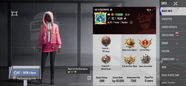 ✅UC 138✅x4 Завоеватель✅S12K ур.5✅M762 ур.4✅UMP ур.3✅DBS ур.3✅PP-Bizon ур.3✅, Продажа, 78 уровень, Ранг: Корона, 30+ мифик скинов, 20+ прокачиваемых оружий, 5+ килл чатов, Нет спорт каров