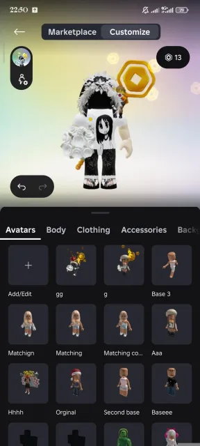 Imba account with a total of 10k Robux, Sale, Voice chat: Available
