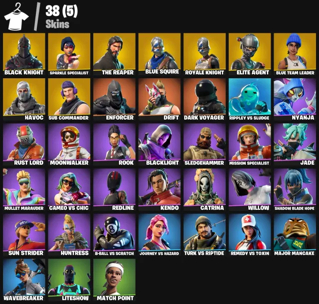 💀 BLACK KNIGHT // THE REAPER💀 / ELITE AGENT 💀/ HAVOC💀 // 50 SKINS / FORTNITE CREW💀 / 2250 v-bucks 💀, Sale, skins 50