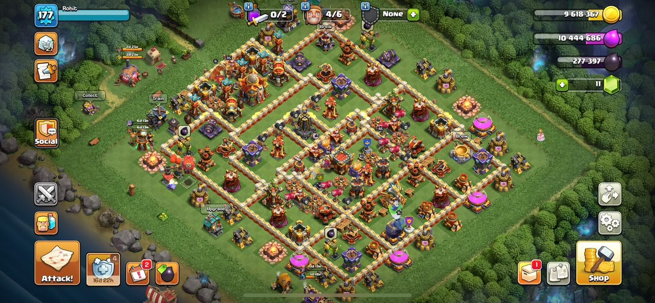 ✦ Th16 Full Max Base ✦ Some Lab Left ✦ 95/95/62/70/45 (Duke:15) ✦ 11x Best Epic ✦ NC: Free ✦, 16 TH Main Village, 10 TH Builder
