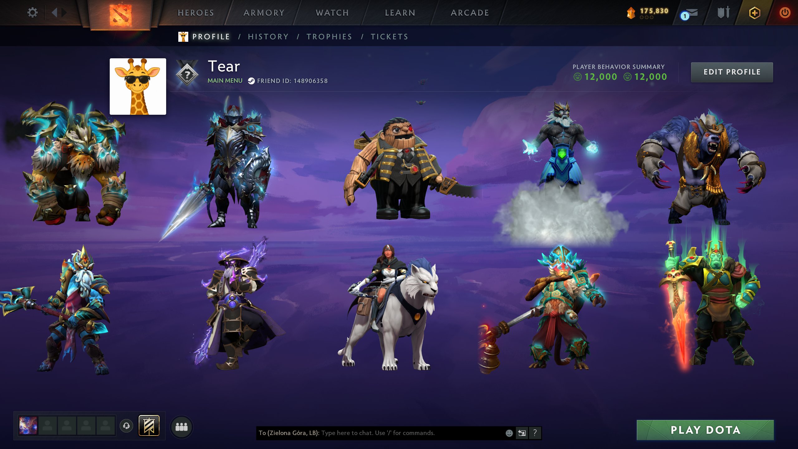 ⚔️Main Pool⚔️ | 🍀 Zeus Arcana⚡️ | ⚜️Trophy Level 57 | IMMORTAL | 🎭Personas | Silverwurm Sacrifice❄️, Sale, 5700 MMR, 12000 Behavior score, 12000 вежливости, 2415 games