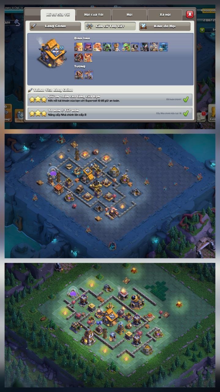 Th18➤100.100.56.75.50.13➤many hero's skin➤Nc Available, 18 TH Main Village, 10 TH Builder