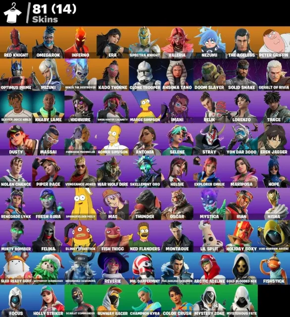 🟣 81 SKINS 🟣 1359 LVL 🟣 200 VB 🟣 Red Knight🟣Omegarok🟣Inferno🟣Era🟣Spectra Knight🟣Valeria🟣Nezum, Sale, skins 81