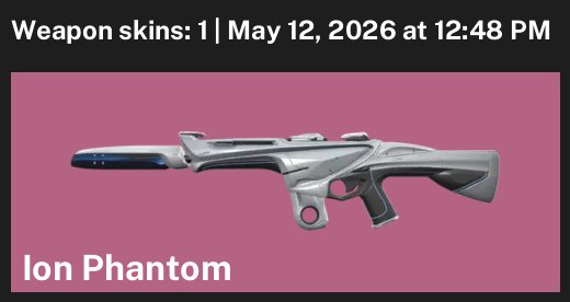 The Phantom Ion, Sale, Ranked locked, Agents: 7, Skins: 1