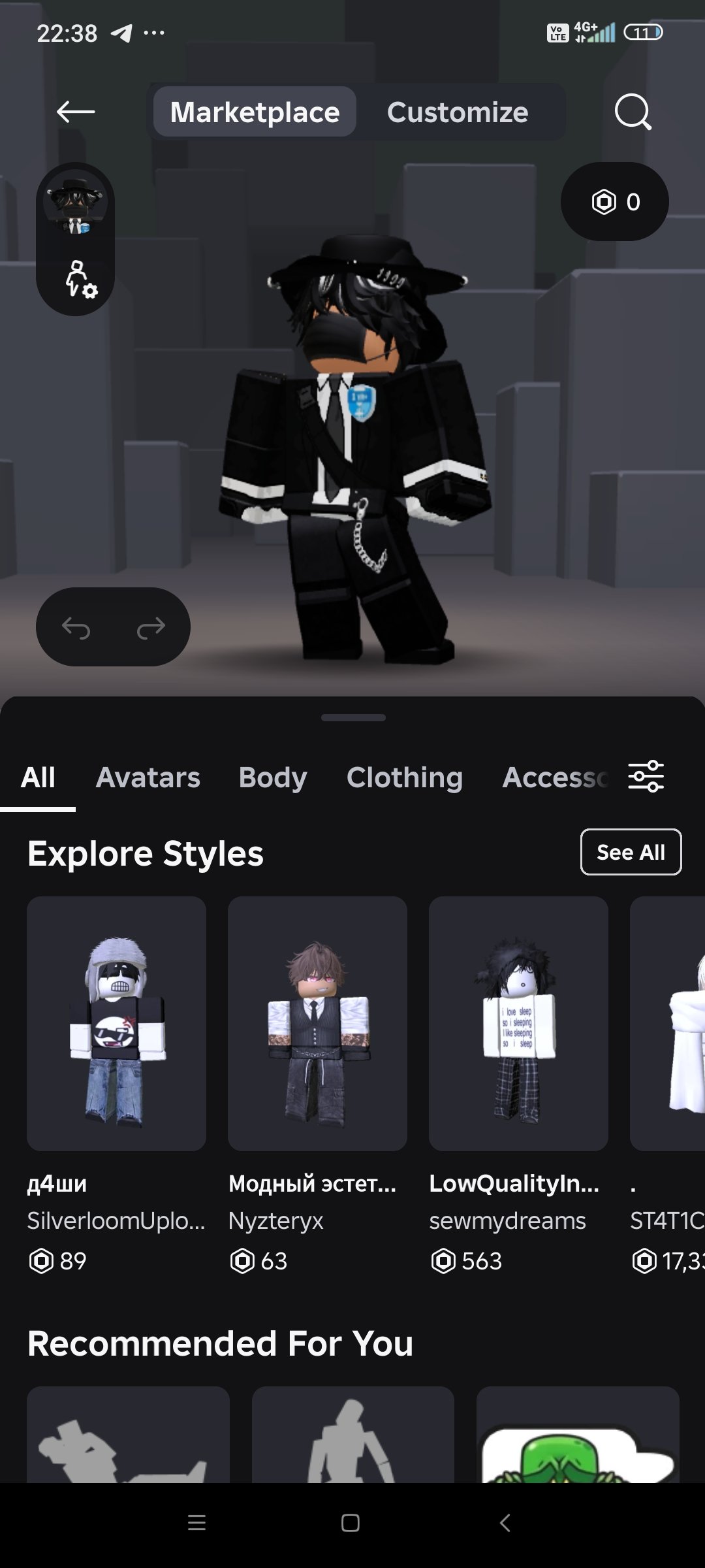 Fat account purchased with 5000 Robux gems description,, Sale, Voice chat: Yes
