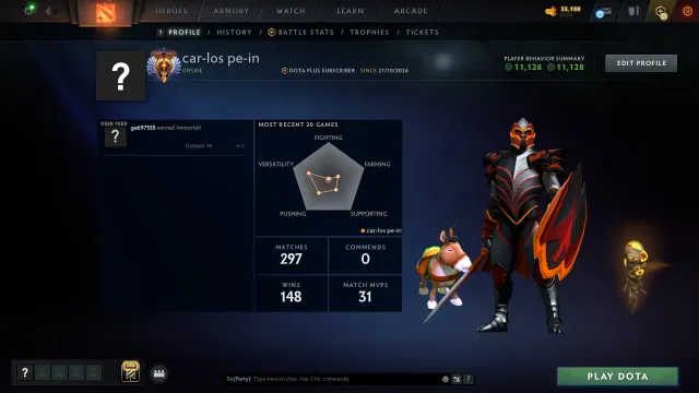 ♡ 5776 MMR · EMAIL NATIVE · GARANTIE 100% · LIVRAISON AUTOMATIQUE ♡, Vente, 5776 MMR, 11128 intégrité, 11128 politesse, 297 matchs, 188 heures