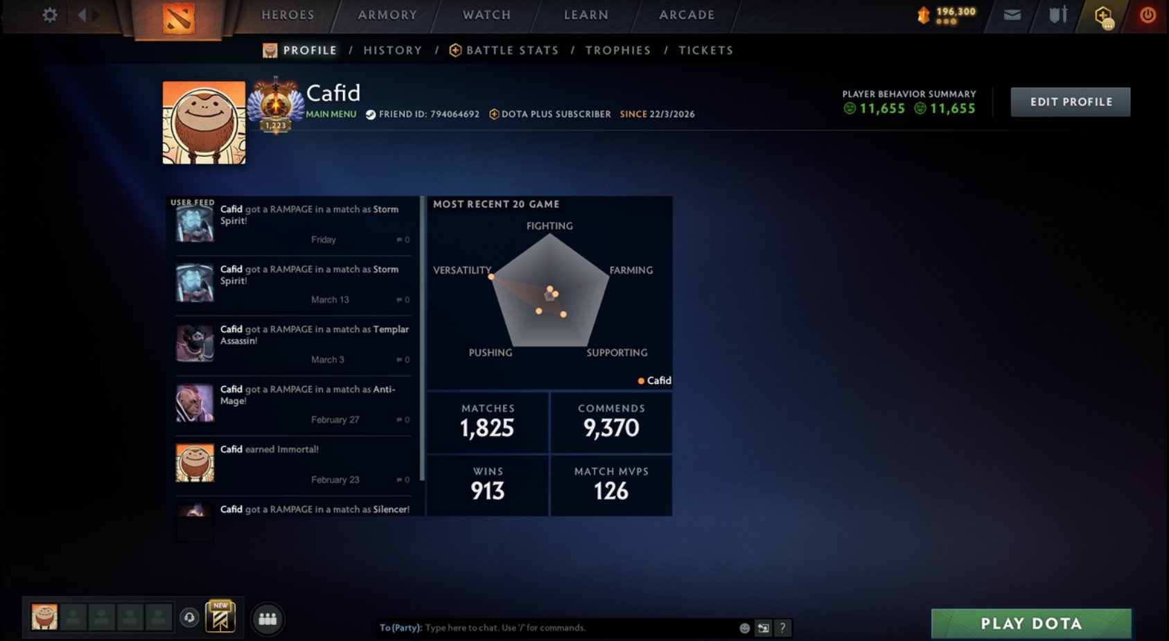 ⛩️🌸11000 MMR⛩️🌸FULL DATA CHANGE TO YOURS⛩️🌸100% GUARANTEE⛩️🌸MAINPOOL❗READ DESCRIPTION❗, Sale, 10700 MMR, 12000 Behavior score, 12000 вежливости, 1900 games, 1000 hours