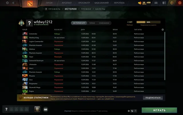 🟦⬛️🟦◼️ 2389 MMR⬛️MAIN POOL🔲12000 HONOR 🔳NO REPLENISHMENTS⬛️ 100% GUARANTEE◼️, Sale, 2389 MMR, 12000 honor, 12000 politeness, 568 matches, 600 hours