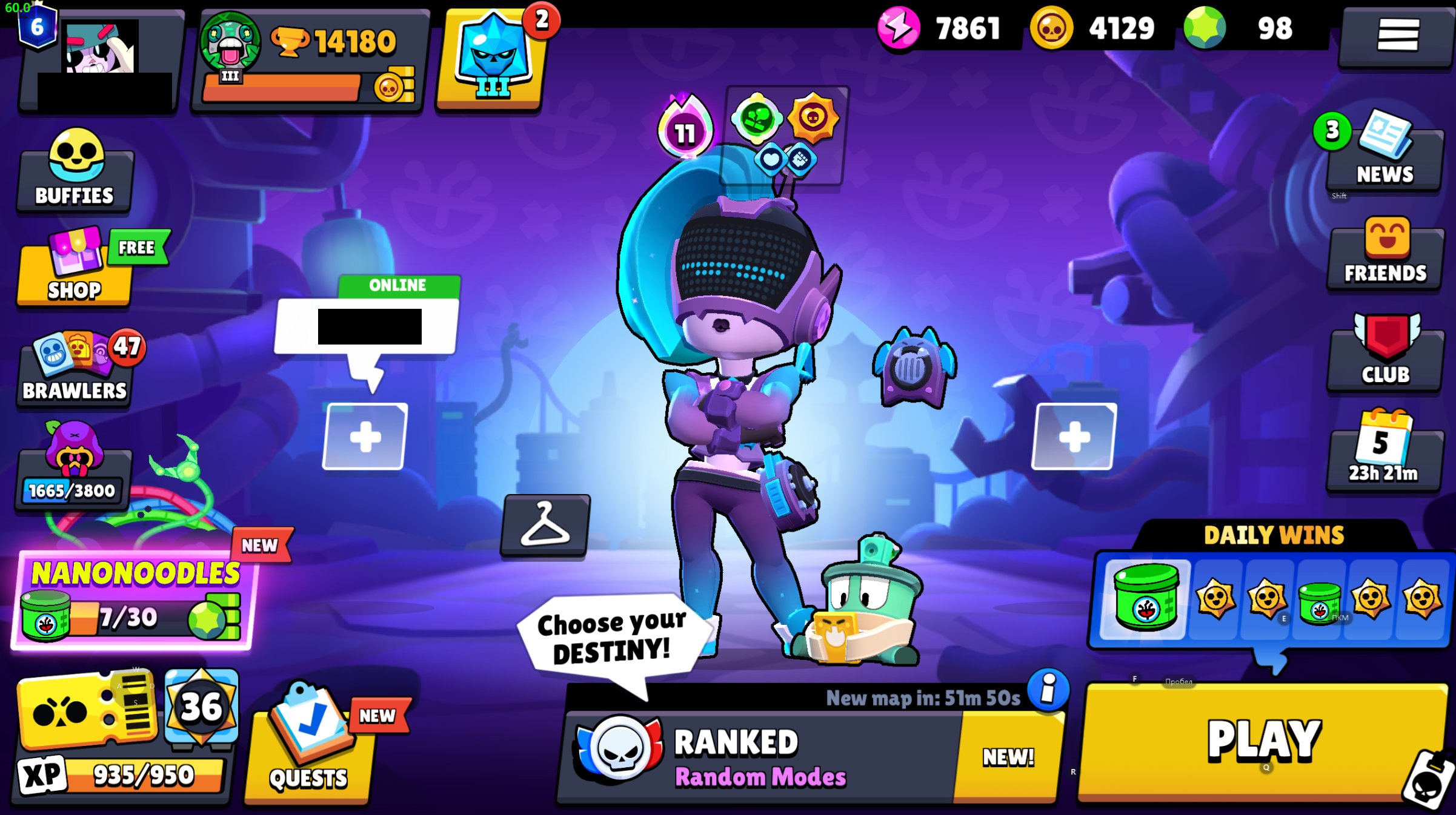 🏆 12,619 Trophies 🔥 72 Brawlers 💛 7 Legendaries 🌼 Screenshots in description ✅️ Instant delivery ✅, trophies 14180, brawlers 80