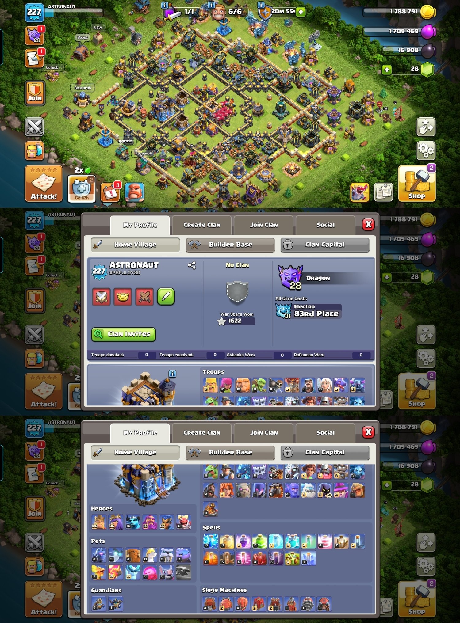 Full Max Th18-13x EPIC & [SB,MM,FB,RS,EB] MAXED EQ.-[3x Builder Aprentis MAX]-BH Near Maxed-300 CWL, 18 TH Main Village, 10 TH Builder