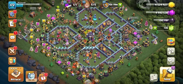 Th 15 | Hero 68/67/46/45/27/6 | Gems 136 | Xp 172 | Email & Name Change Possible | Login Supercell, 15 TH Родной Деревни, 8 TH Строителя