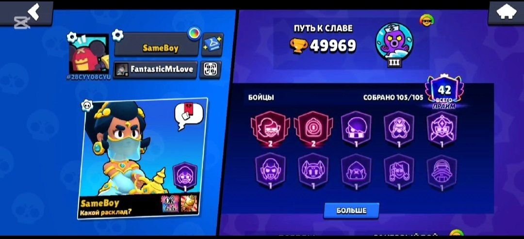 FAT AK FUL MAIL MANY GAMES DESCRIPTION, trophies 49969, brawlers 105, primes 42