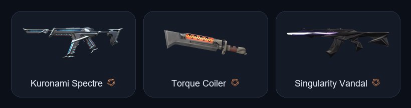【 Torque Coiler 】【 Singularity Vandal 】【 Origin Operator / Aemondir Sheriff / Kuronami Spectre 】, Sale, Bronze 3, Agents: 17, Skins: 19