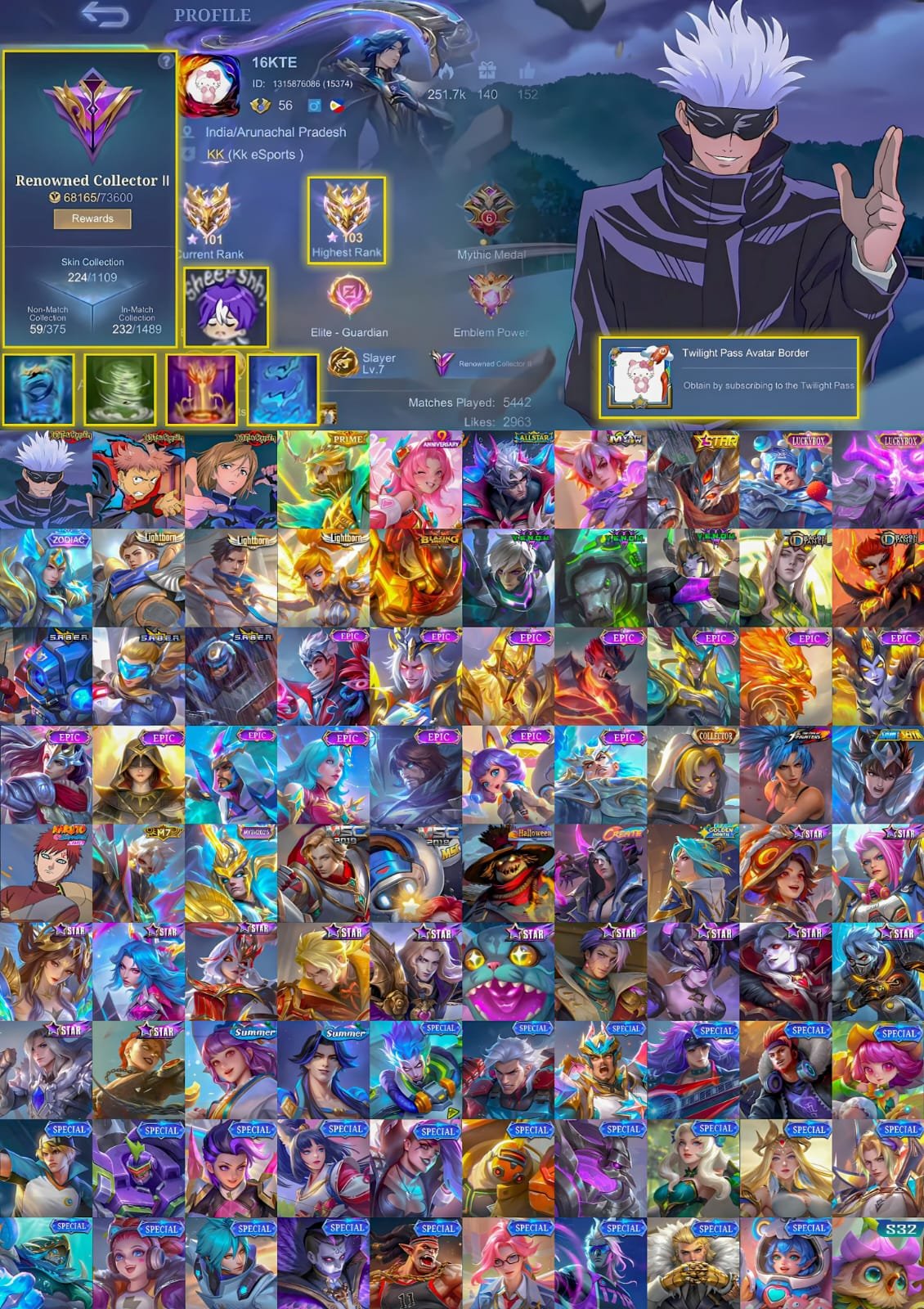 ✅🆔 Magical Battle - Xaver, Yin, Melissa | Prime Granger, Sale, Rank: Epic, Level: 56, Winrate: 52%, Heroes: 131, Skins: 224