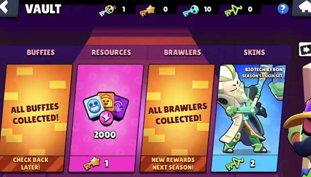 Personal account, 4x new master + 1x old master, 90 primes, 106/107 brawlers, 105803 trophies, 106 brawlers, 90 primes