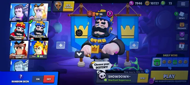 2 kings of Frank + acc in the piano 45 16 cards and an absolute, trophies 4000, brawlers 41