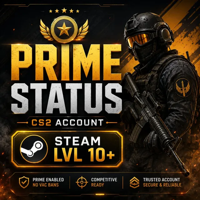 🔥 STEAM ACCOUNTS FOR CS2 | STEAM LEVEL 10+ | QUALITY PROFILE DESIGN, Sale, Inventory empty, Has PRIME