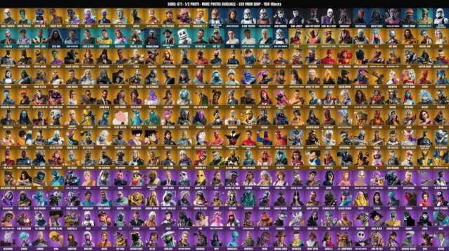 [PC] 671 skins 🔥1150 VB🔥Skeleton🔥Infantry-Undead🔥Galaxia🔥Travis Scott🔥Leviathan🔥Candy, Sale, skins 671