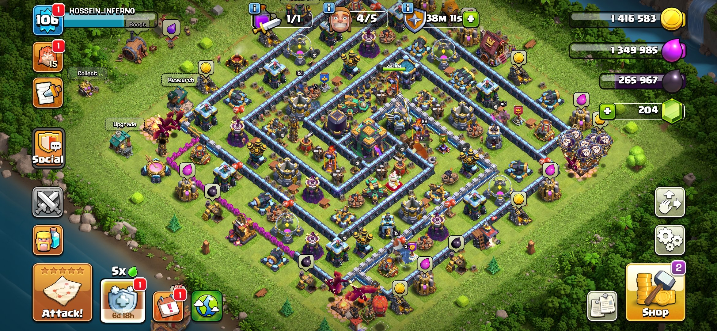 Топ тх14 с топ снаряжение Остальные обзоры на скринах, 14 TH Main Village, 7 TH Builder