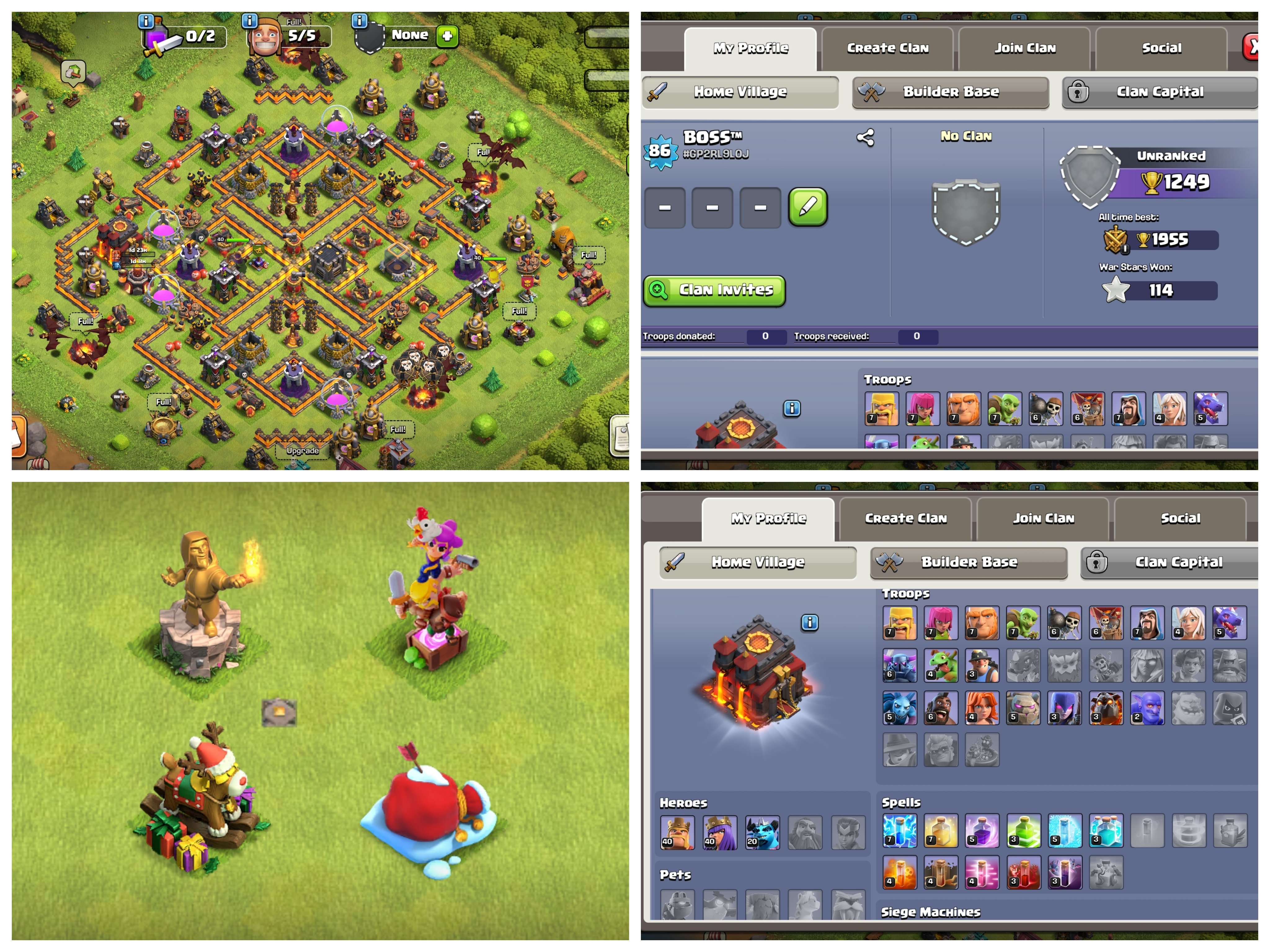 No. 35 ➤ Th10 ✦ 100% MAX ✦ Hero(40,40,20) ✦ [ 3x - EPIC EQUIPMENT ] ✦ Buyer mail ✦ Fastest Delivery, 10 TH Main Village