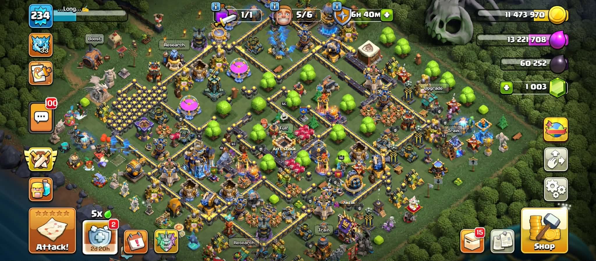 👑 ТХ 18 Почти Макс ⚔️ Герои 90-93-73-80-55-25 🏰 Сильная База ⭐ 8 Эпиков Почти Макс 🏅 800 Медалей, 18 TH Main Village, 10 TH Builder