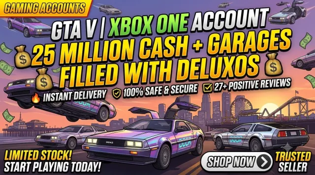 Xbox One | 25M Cash + Garages Filled with Deluxos (Safe Daily Cash) | Instant Delivery, Продажа