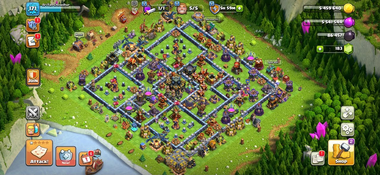 Th 17 Near Max ✅ [GG-Max] ✅ [SB-Max] ✅ [FB-Max] ✅ [RS-Max] ✅ [EB-Max] ✅ Hero 66-68-66-60-35-12, 17 TH Main Village, 1 TH Builder