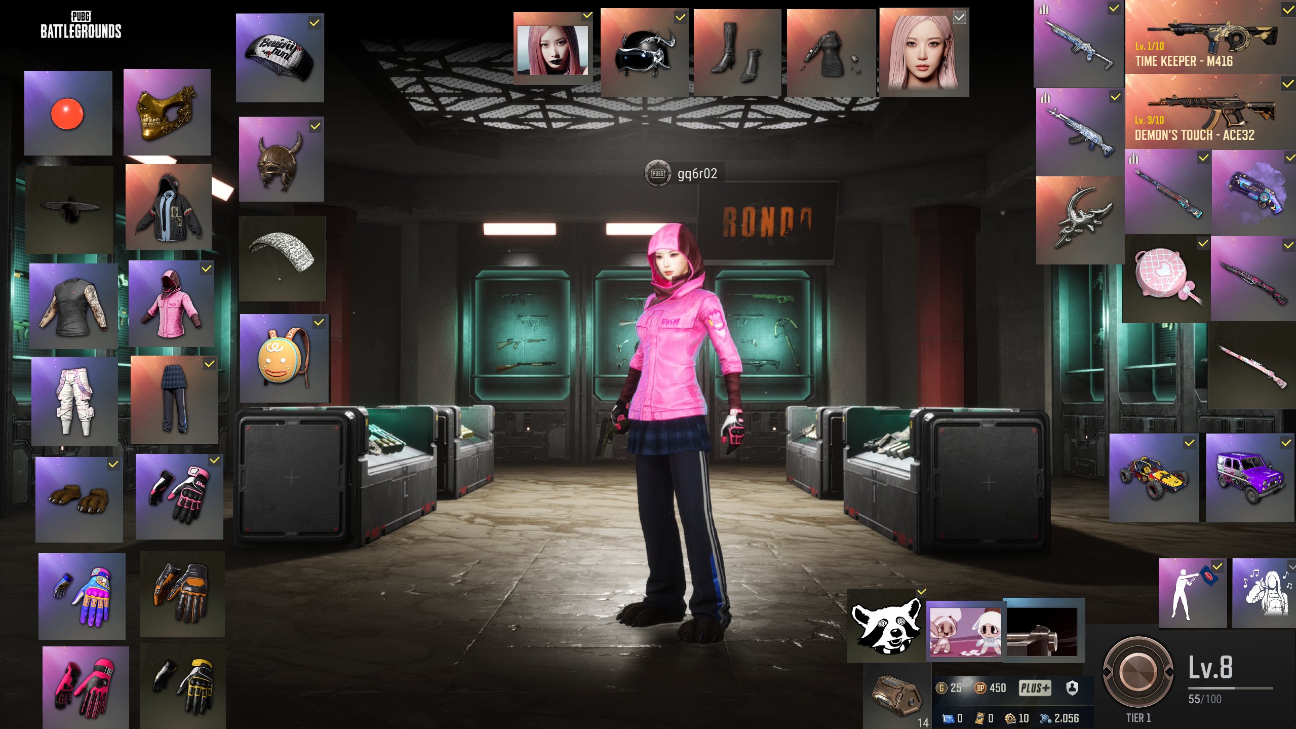 🔥ACE32 DEMON TOUCH LVL 3🔥M416 TIME KEEPER LVL 1🔥AESPA GISELLE🔥RASH BEIXI SET🔥24+ WEAPONS💥M79 PURPLE, No BATTLEGROUNDS Plus