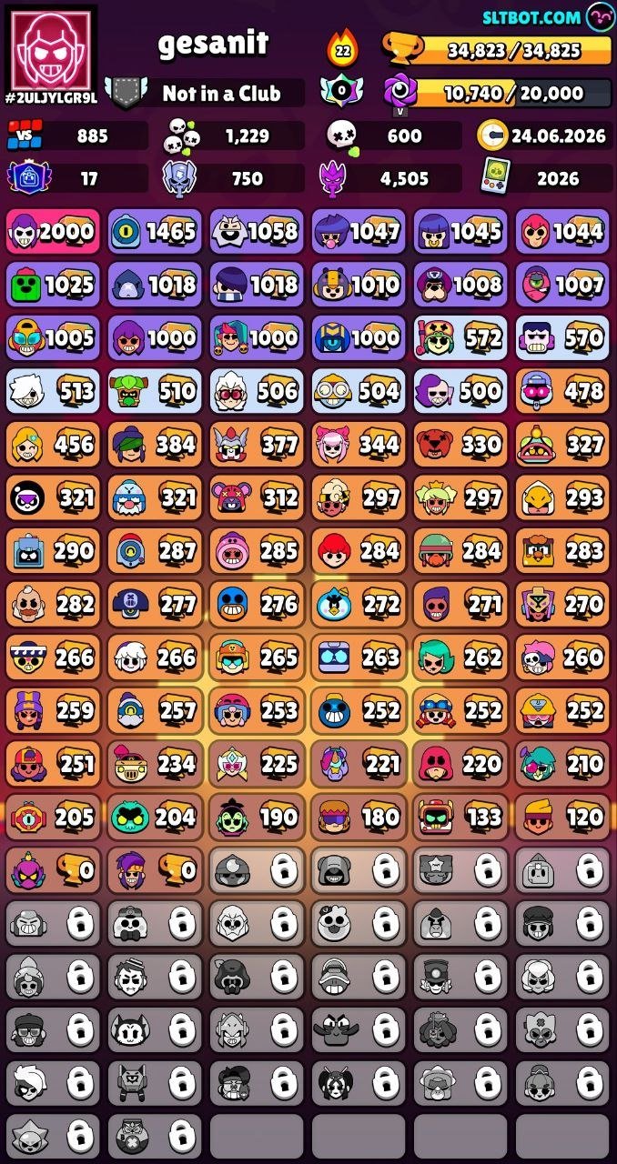 Great offer, I'm selling an account for a base, good upgrades., trophies 34823, brawlers 74, primes 17