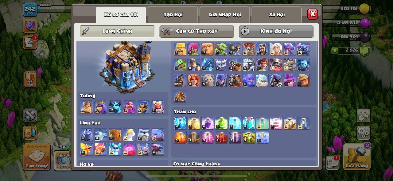 TH-18 Max🌈4 Hero Max🌈500 CWl Medel🌈5 Epic Max🌈2900 Gems🌈NC- Free, 18 TH Main Village, 10 TH Builder