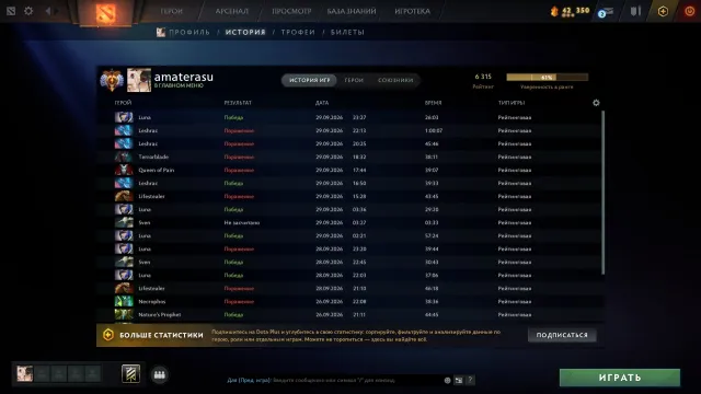titan, Inventaire à 2k rub, réattribution des données, Vente, 6300 MMR, 10139 intégrité, 10139 politesse, 2000 matchs, 2000 heures