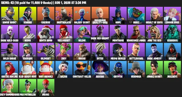 Fortnite Account | Galaxy Scout | 43 skins | Level 326 | Full Access, Sale, skins 43