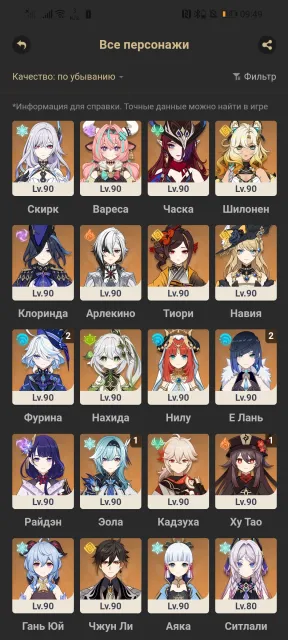 Multi-account (genshin/hsr), 60AR/70lvl, 30 event leg/25 event leg (13 sigils), Any platform, Email linked, Iter, Levelled up, AR 60, Event 30, Standard 8