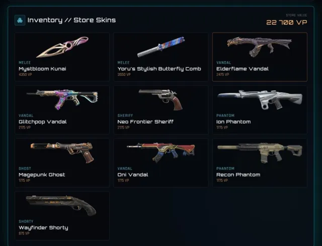 VALORANT ACCOUNT FULL REBIND Kunai "Mysterious Flower" Sheriff "Neo Frontier", Sale, Calibration Pending, Agents: 28, Skins: 15
