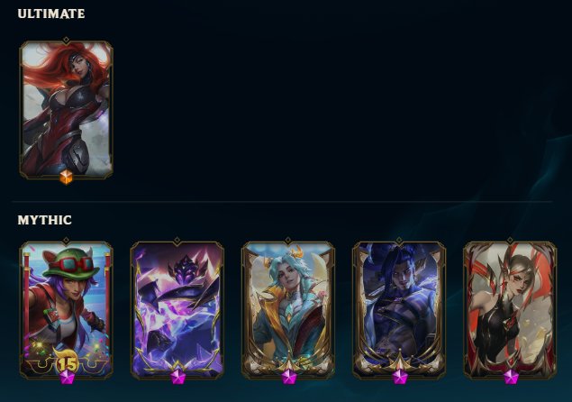 My account | 5 mythic | 29 legendary | Plat - Emerald | Full access, Sale, level 444, champions 145, skins 193, Platinum
